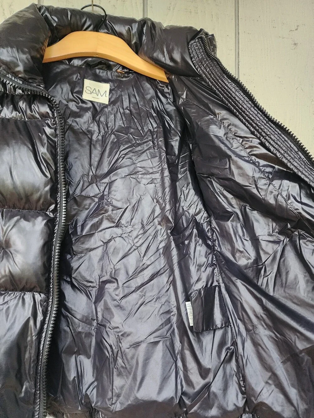 SAM. Girls Freestyle Goose Down Puffer Jacket Jet Black Size 14